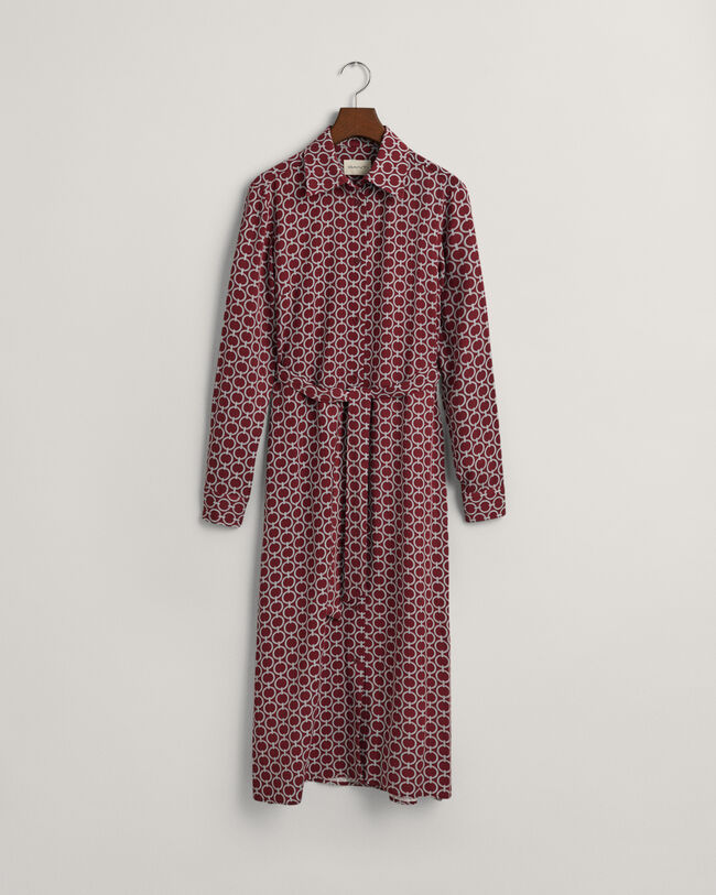 Slim Fit geometrische overhemdjurk