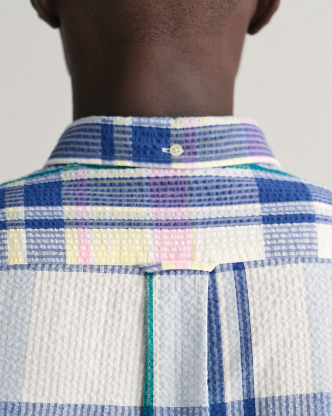 Regular Fit Seersucker Madras overhemd