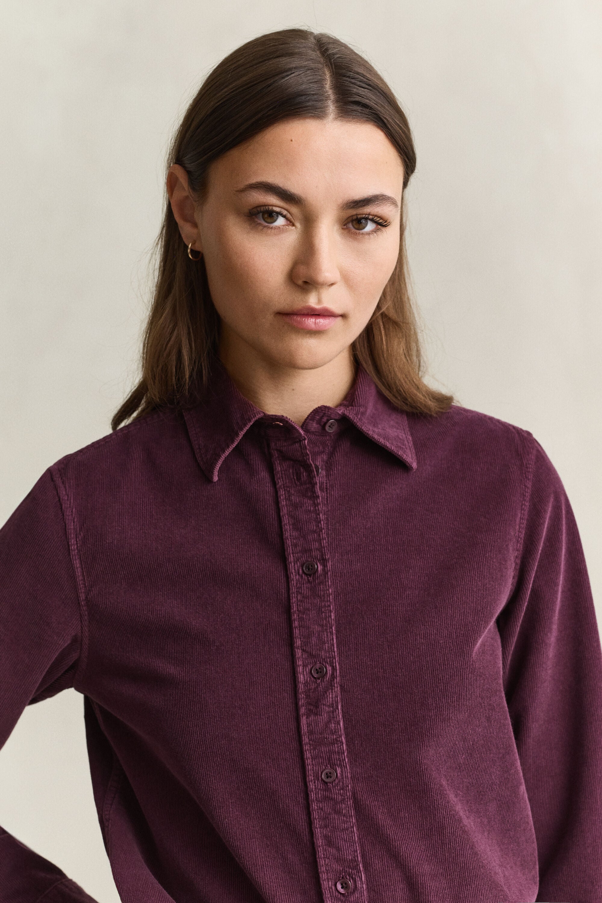 Regular corduroy overhemd