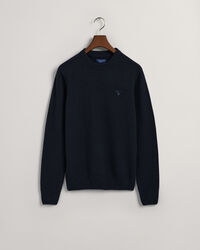 Trui met ronde hals van geborstelde wol