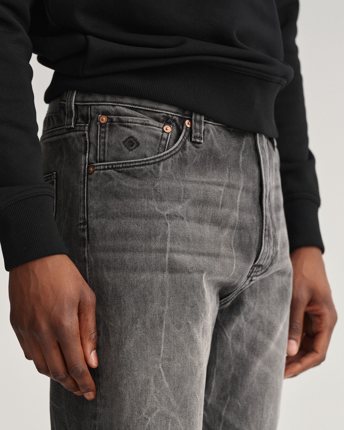 Hayes Slim Fit jeans met vintage wassing
