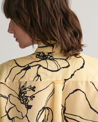 Oversized Line Drawing overhemd van zijde