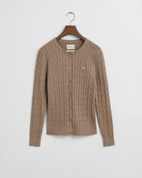 Kabelgebreid vest van stretchkatoen