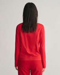 G T-shirt met ronde hals en lange mouwen