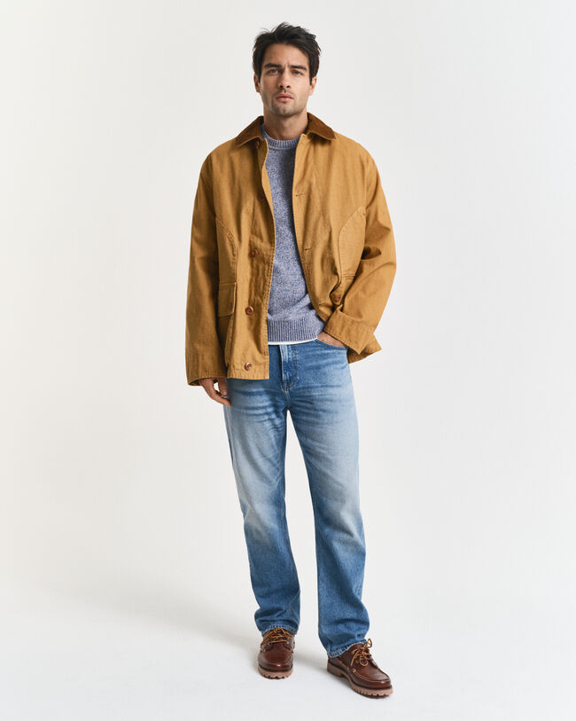 Trui met ronde hals van mouliné wolmix