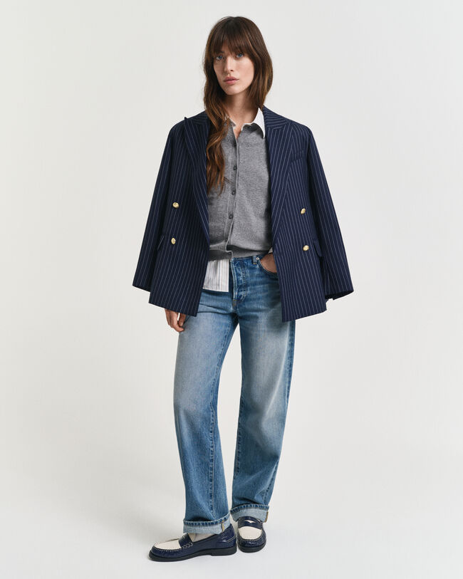 Lichtgewicht gebreide spencer met korte mouwen