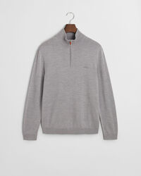 Trui met korte rits van extra fijne merinoswol