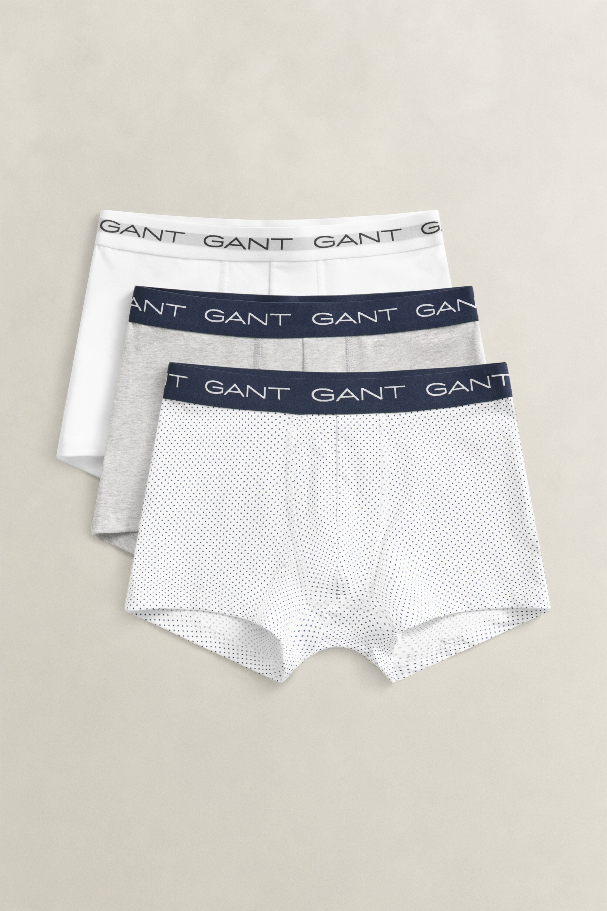 Set van drie boxershorts met stippen
