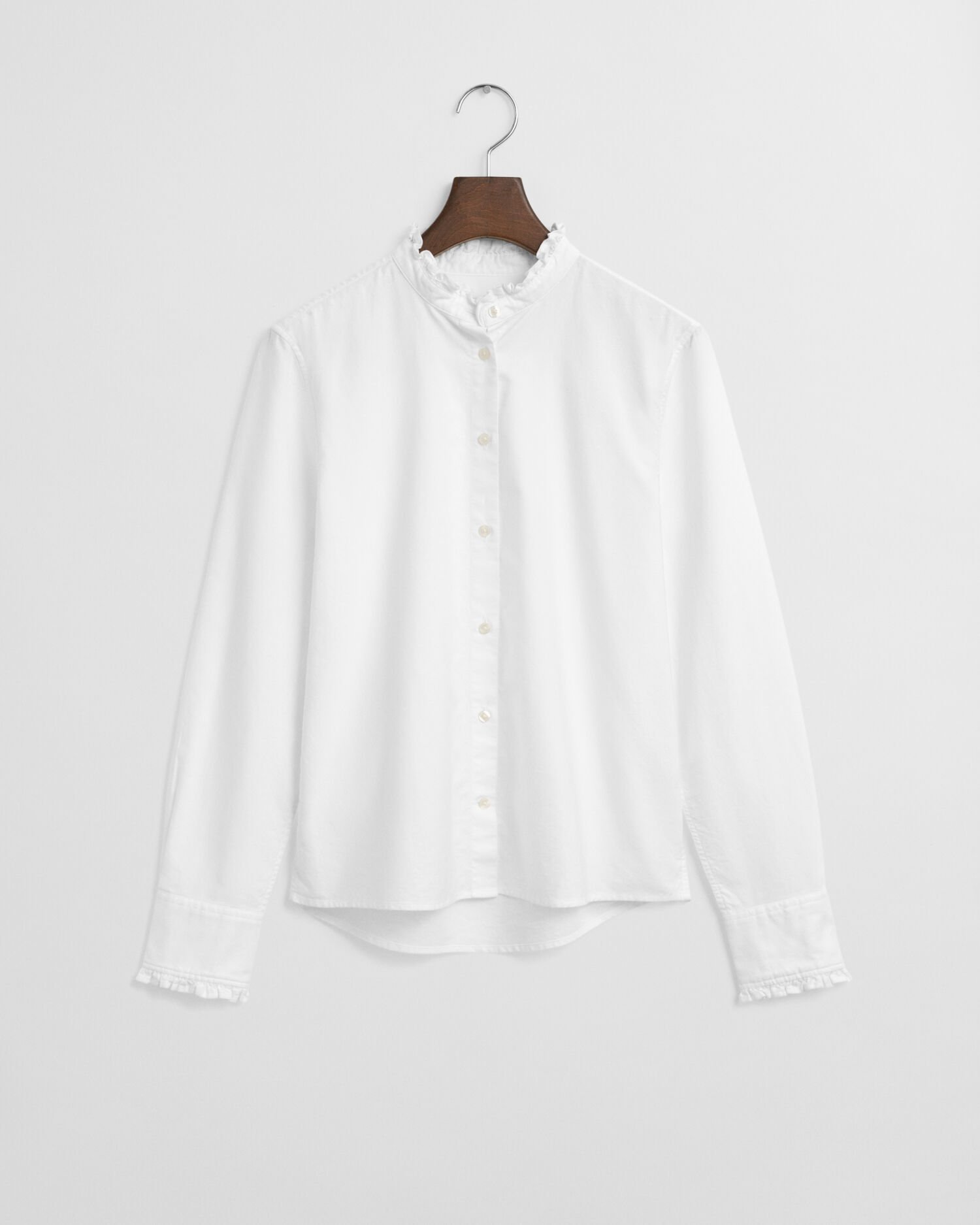 Klassieke Oxford-blouse met ruche