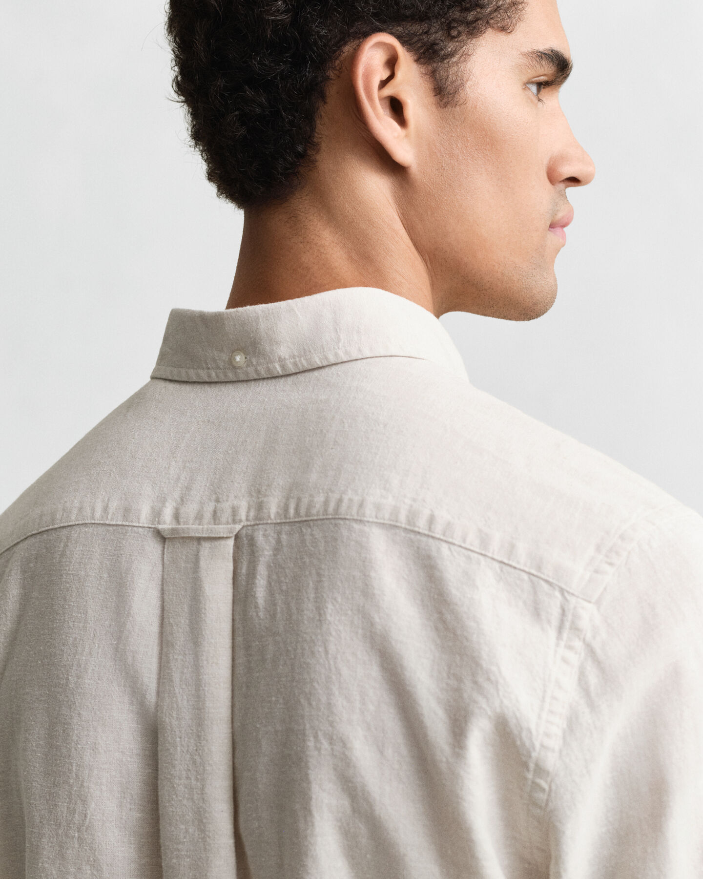 Regular Fit overhemd van katoen en linnen