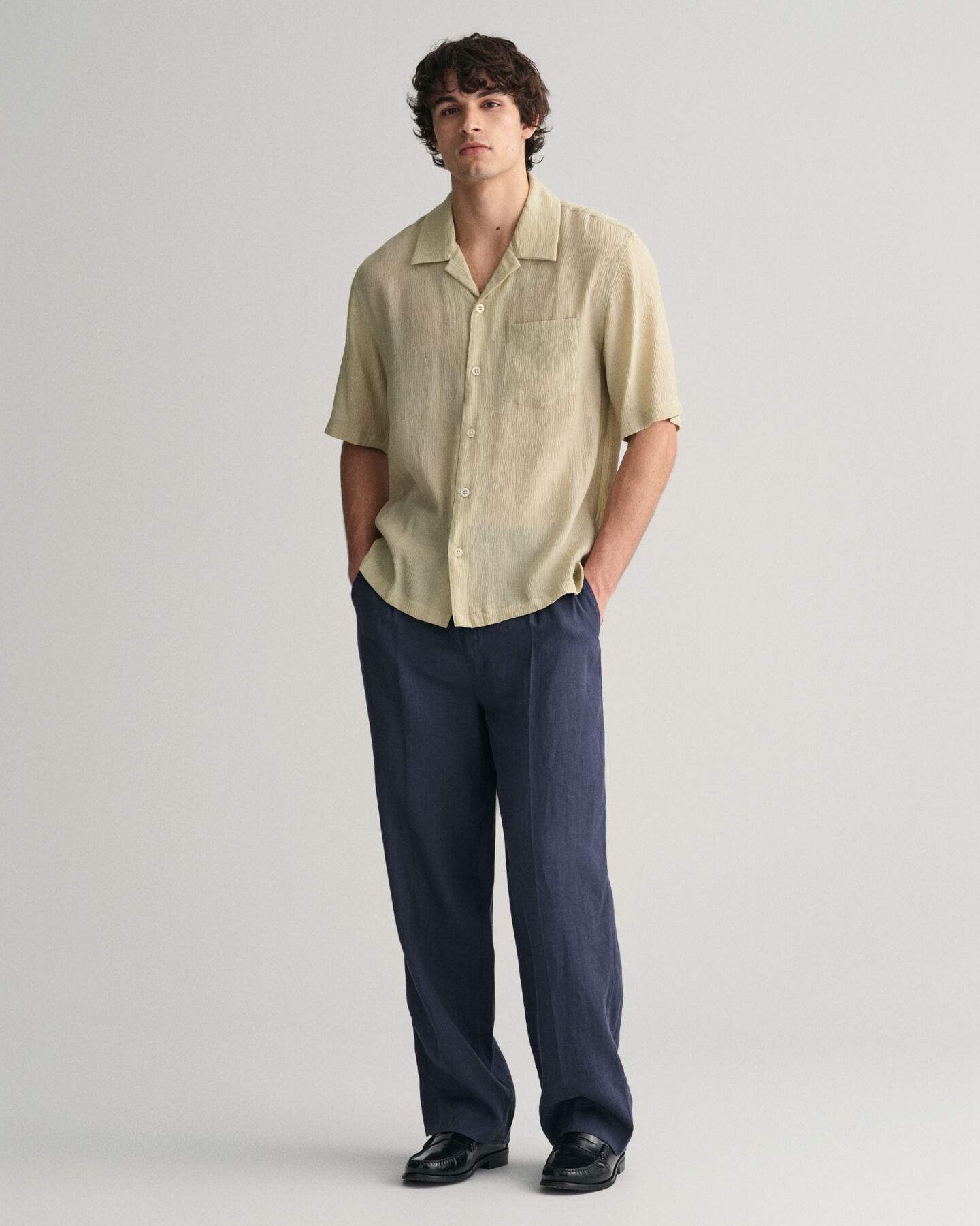 Relaxed Fit Textured overhemd