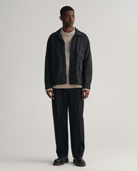 Chino met plooien van keperstof