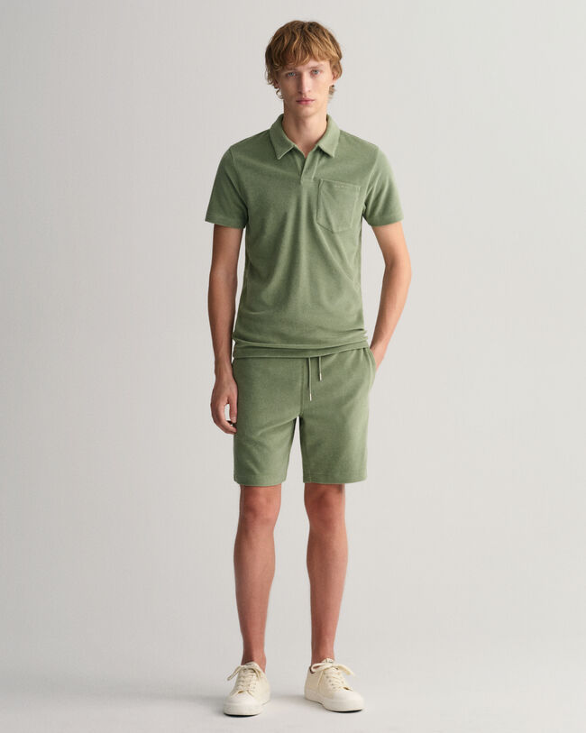 Terry Cloth piqu&eacute; poloshirt