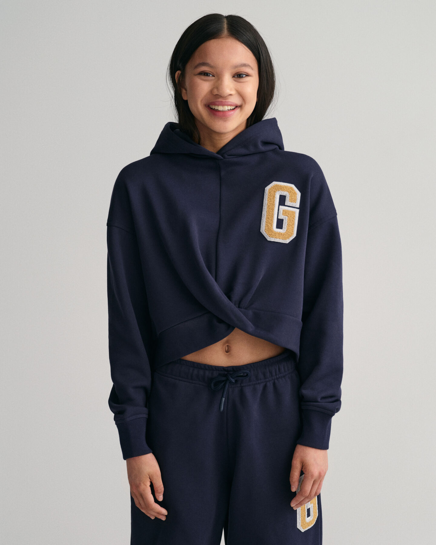 Teen Girls hoodie met gedraaide knoop