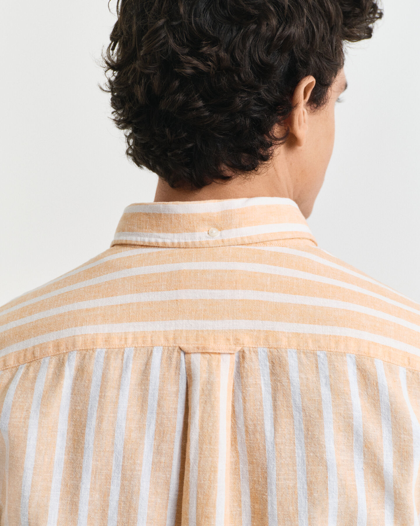 Regular Fit gestreept overhemd van katoen en linnen