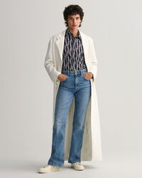 Regular Fit Chain Print overhemd van katoenen voile