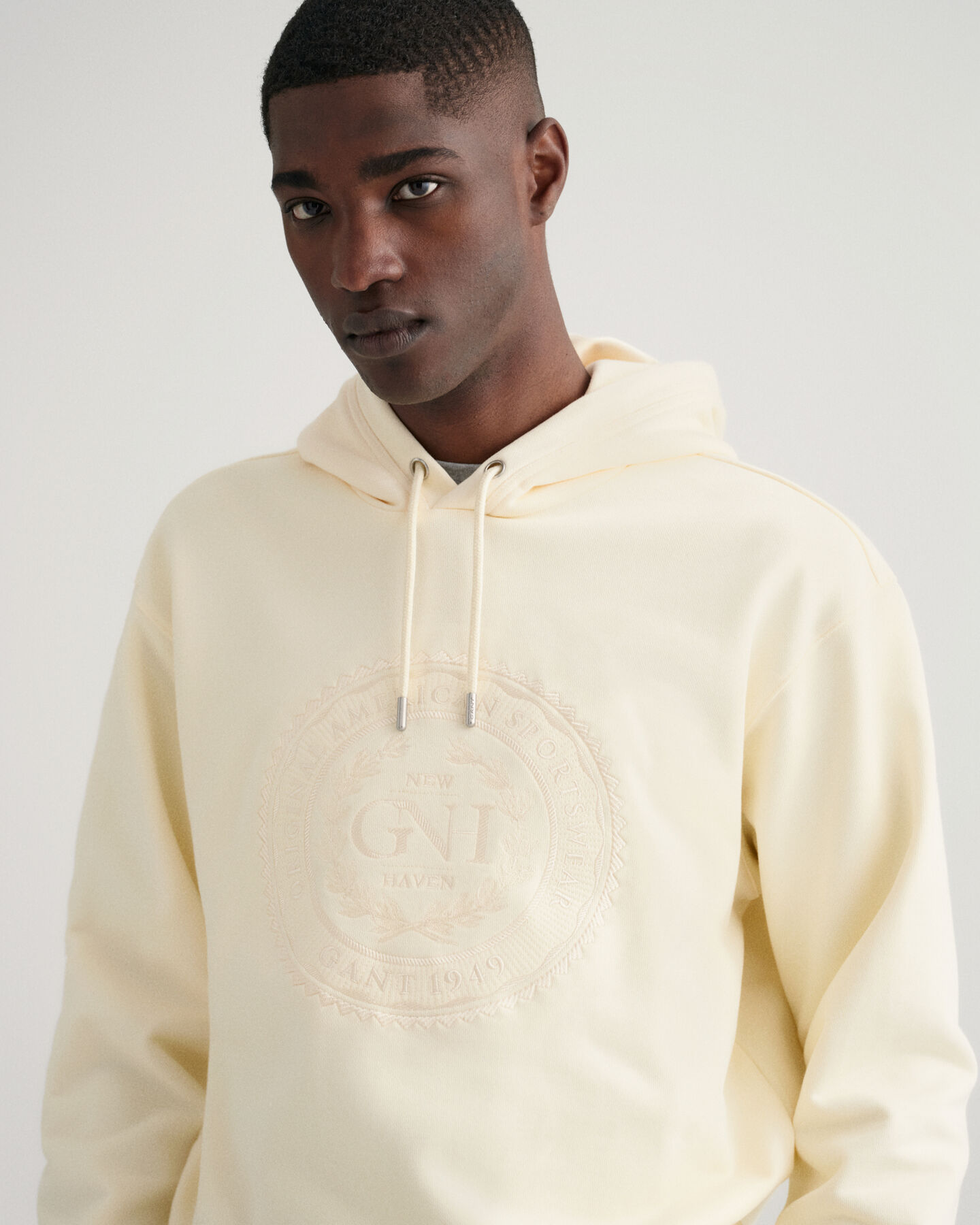 Monogram hoodie van sweatstof