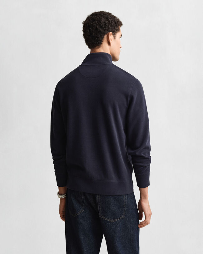 Light Sacker Rib sweatshirt met korte rits