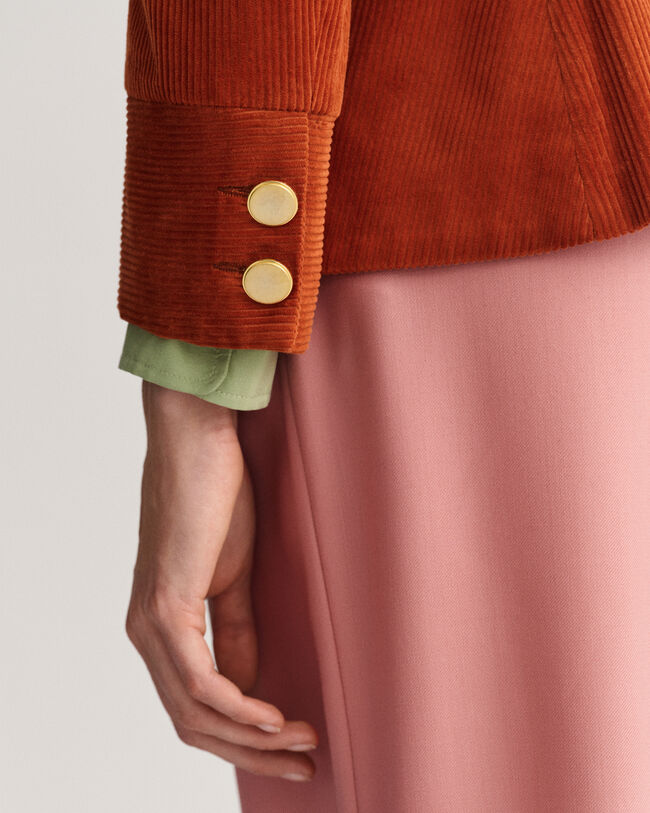 Slim Fit blazer van corduroy