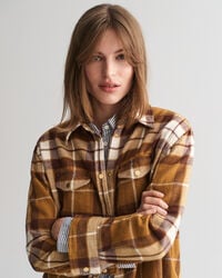 Flanellen overshirt met ruiten