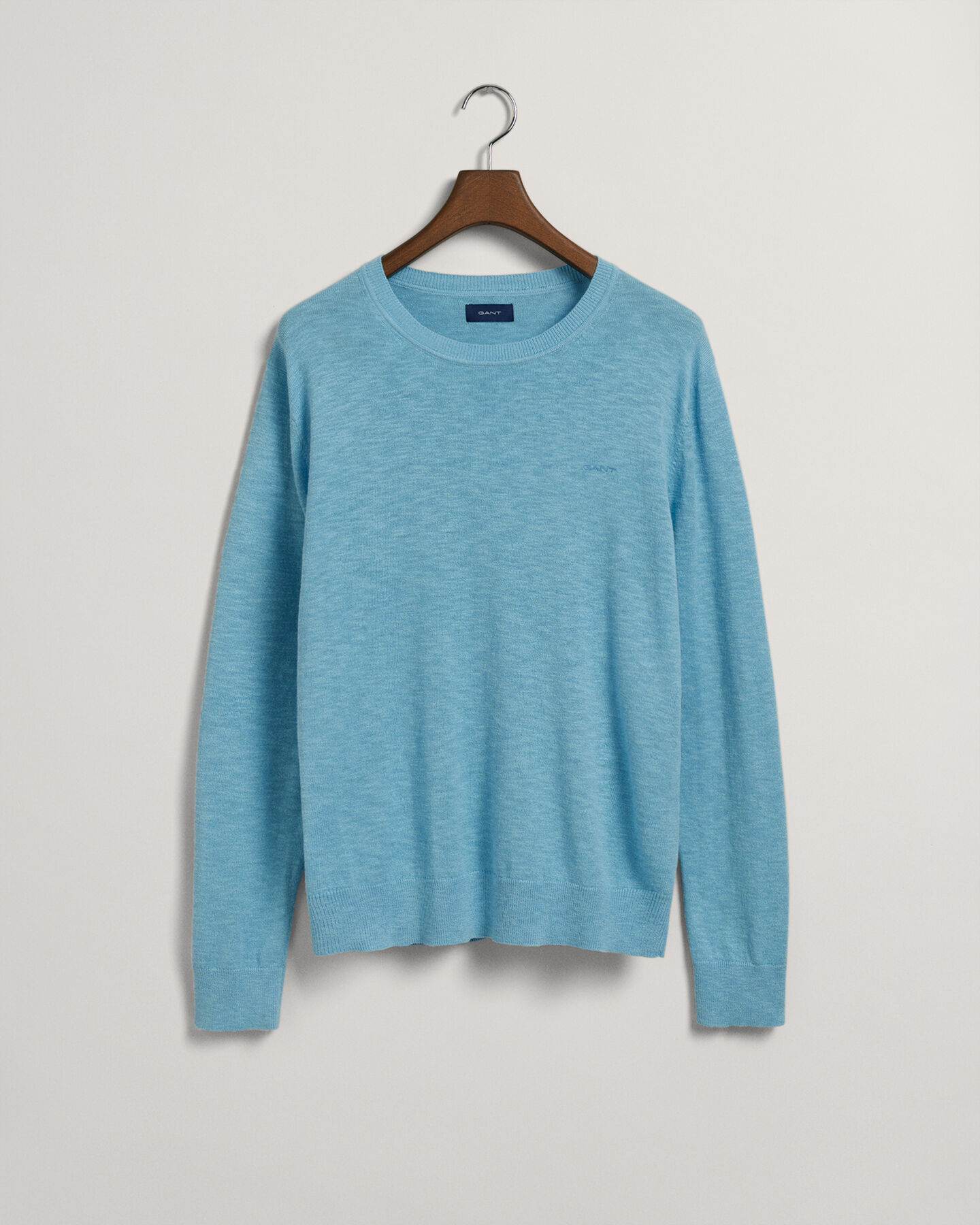 Sweater met ronde hals van katoen en linnen