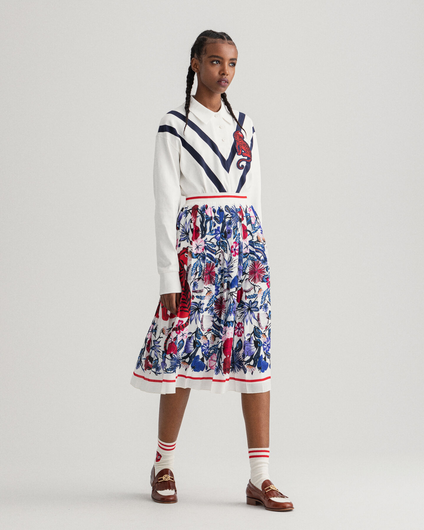 Tiger Floral pliss&eacute;rok