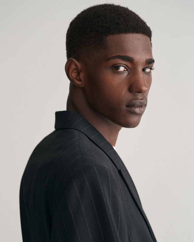 Relaxed Fit kostuumblazer met krijtstreep