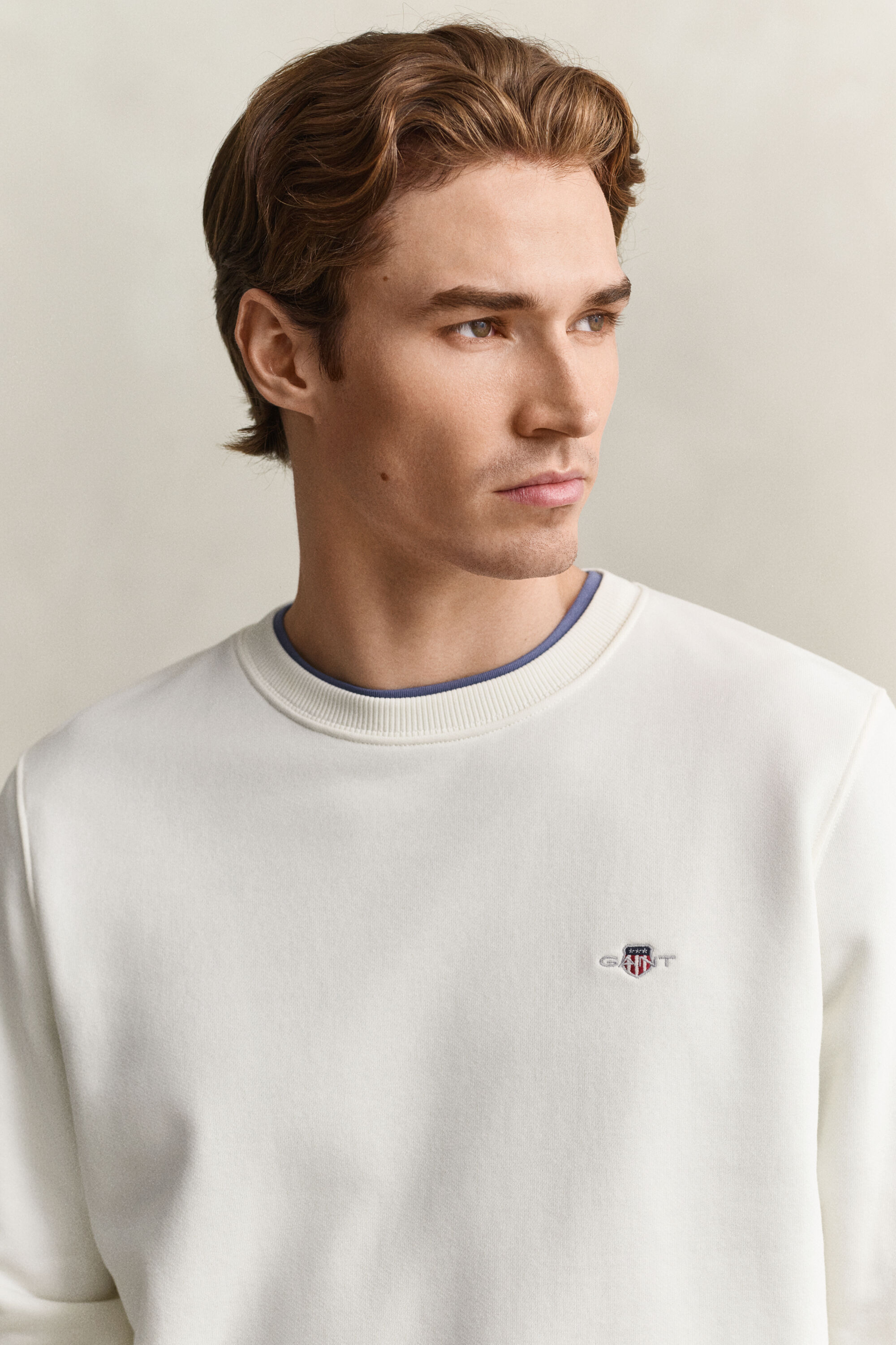 Shield sweatshirt met ronde hals