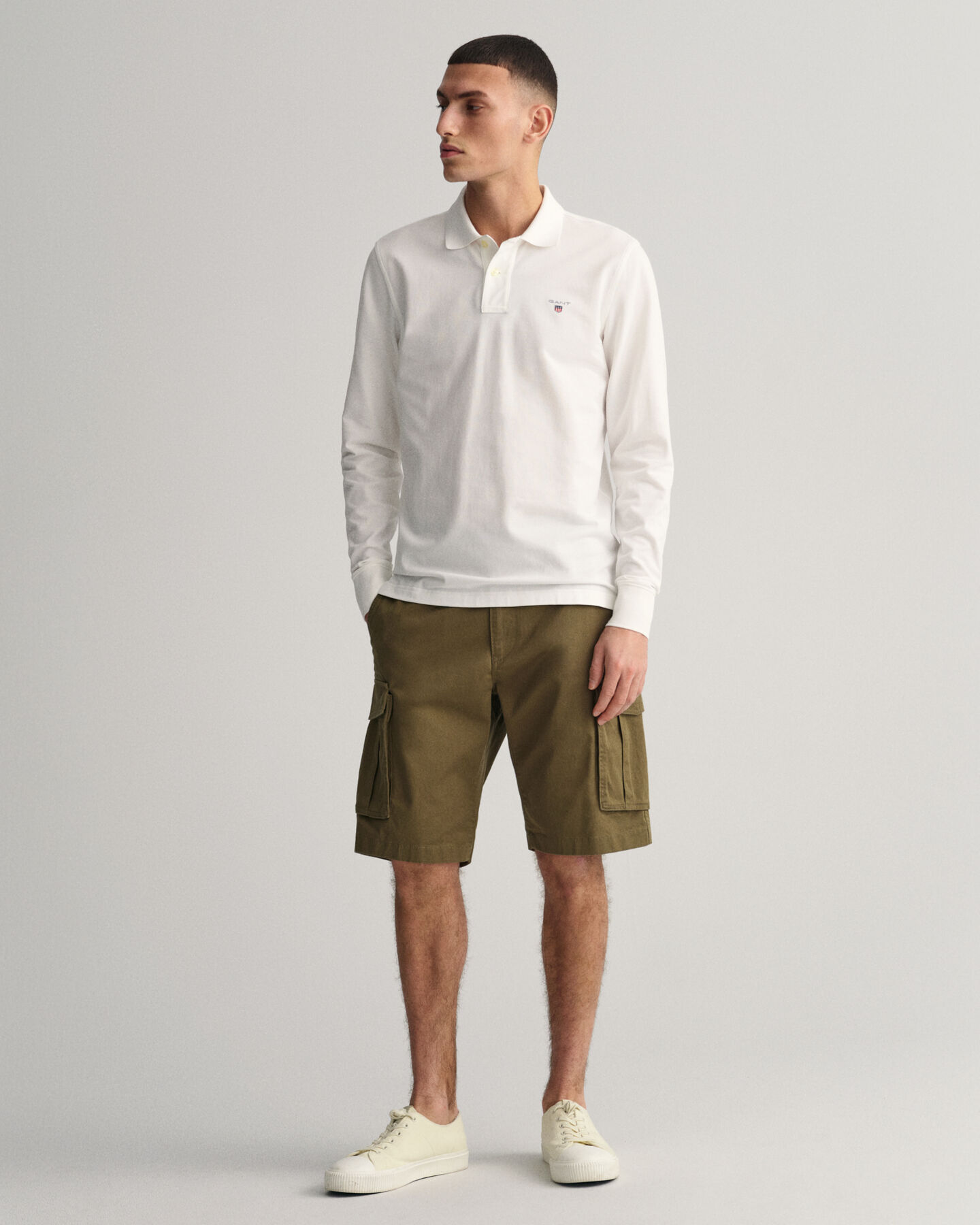 Original piqu&eacute; poloshirt met lange mouwen