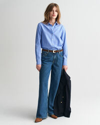 Regular Fit Classic overhemd met strepen van poplin