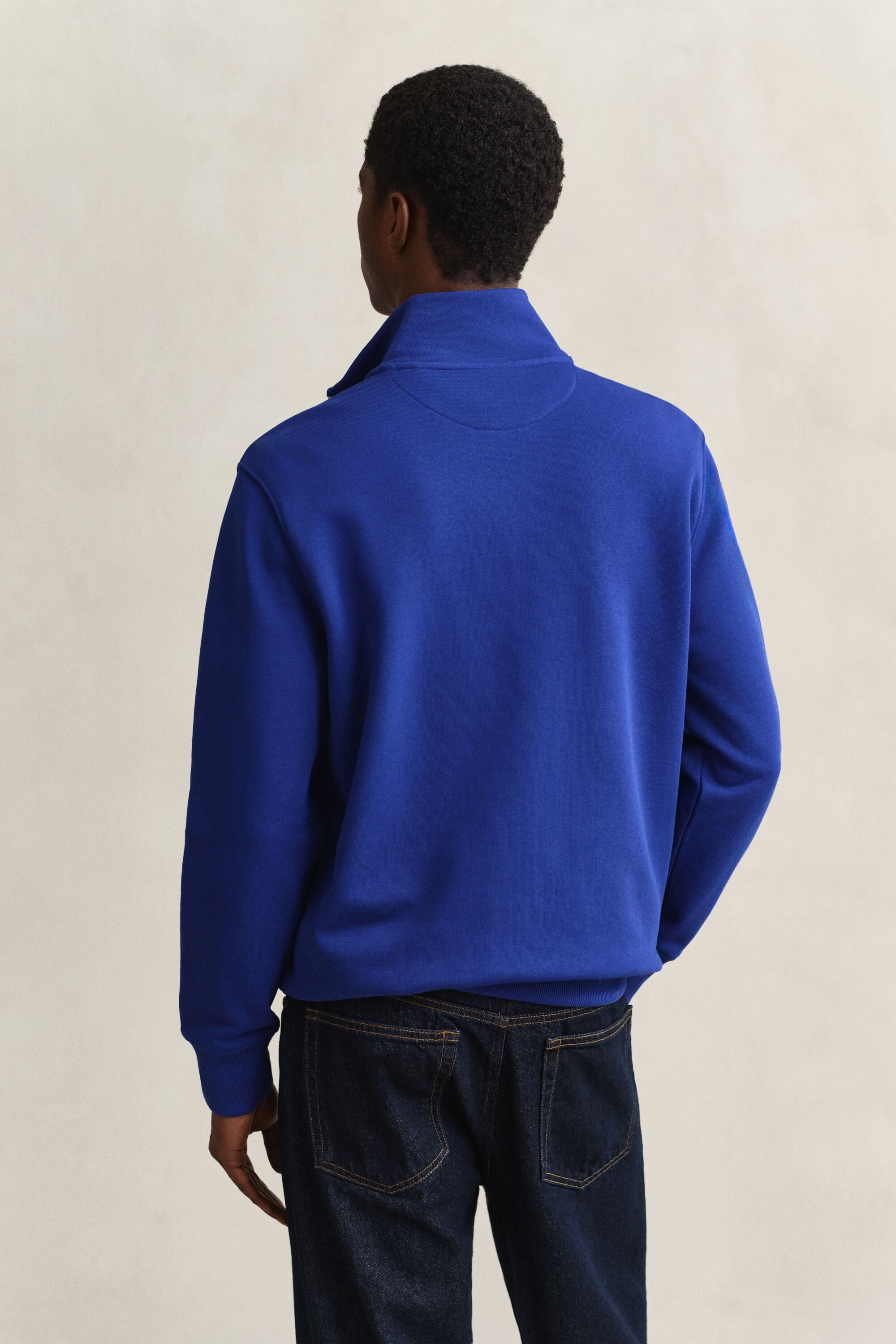 Shield sweatshirt met korte rits