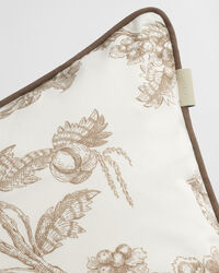 Satijnen kussenhoes met boomprint