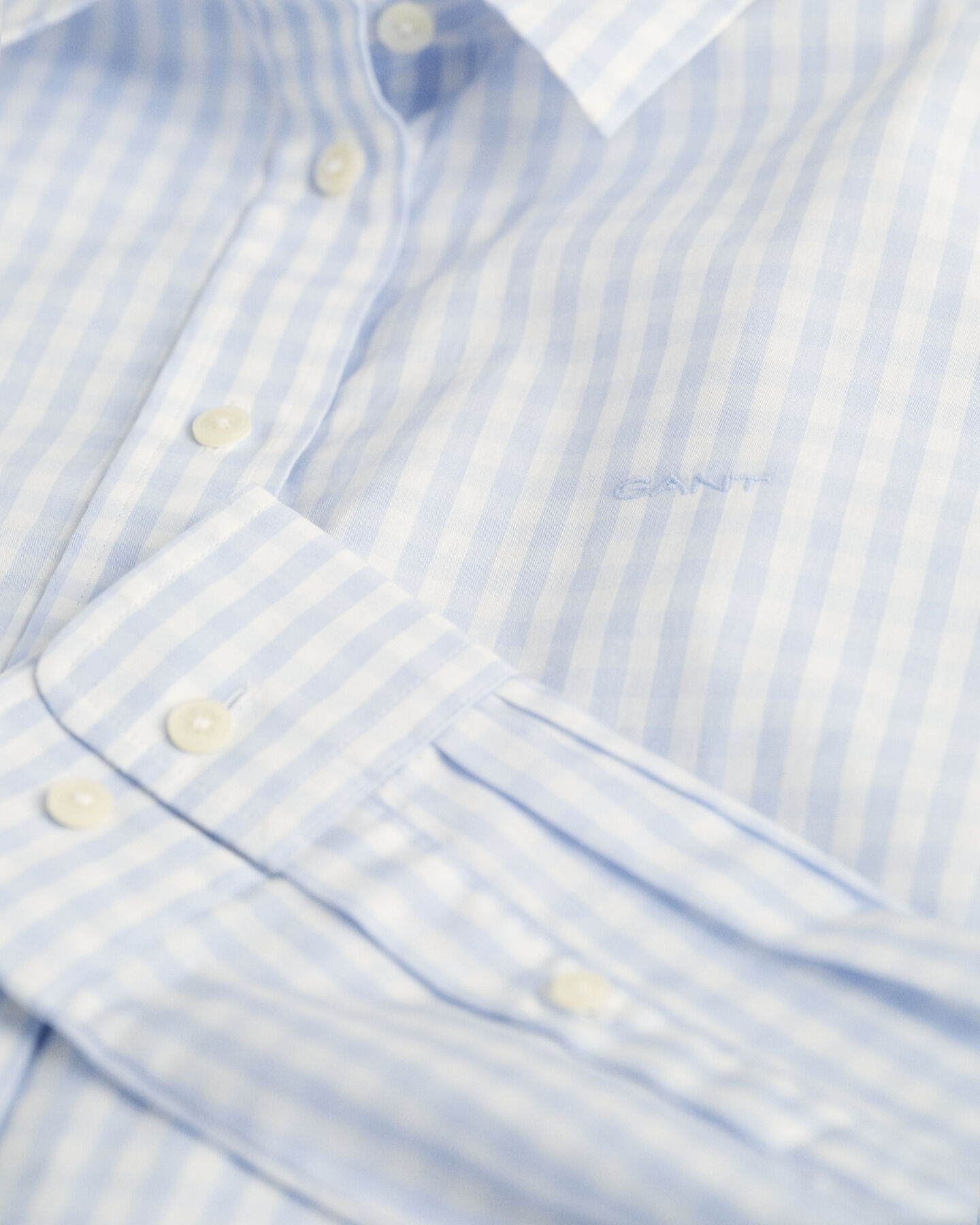 Regular Fit poplin overhemd met Gingham-ruitje