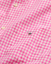 Regular Fit overhemd van poplin met korte mouwen en Gingham-ruitje