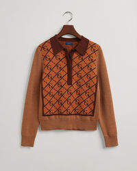 Top met kraag en G-patroon