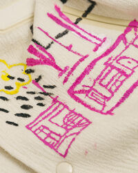 Blank Canvas Project x Harry Nuriev boucl&eacute; Varsity Jacket