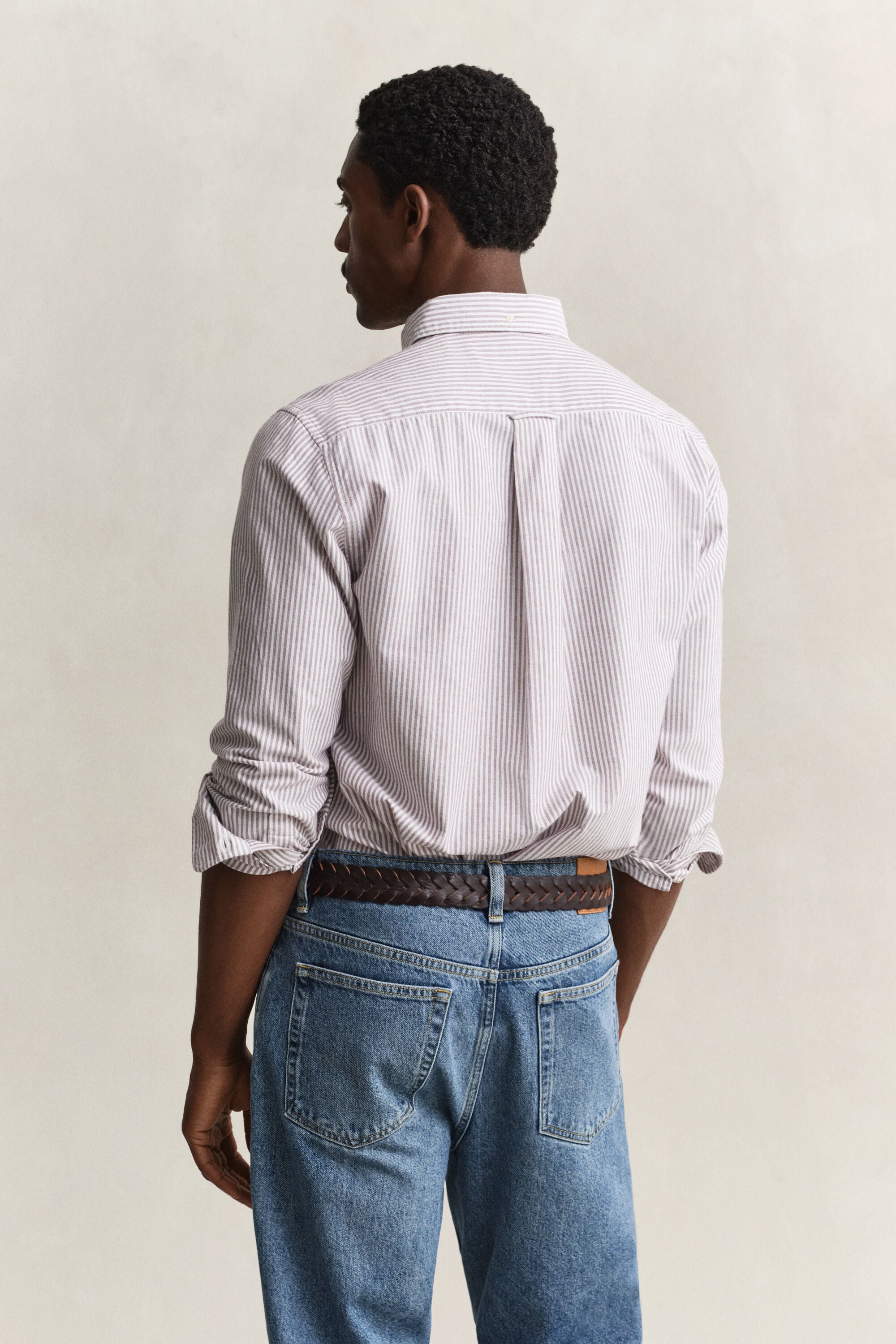Classic Regular gestreept Oxford-overhemd