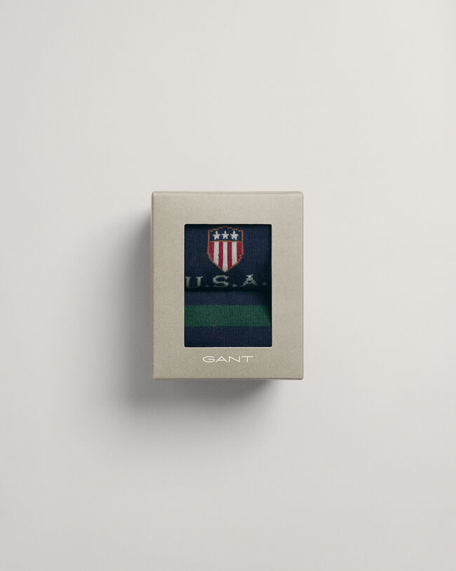 Set van twee paar sokken in cadeauverpakking