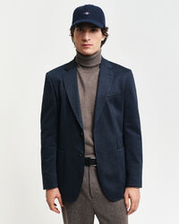 Blazer van tweekleurige keper-jersey