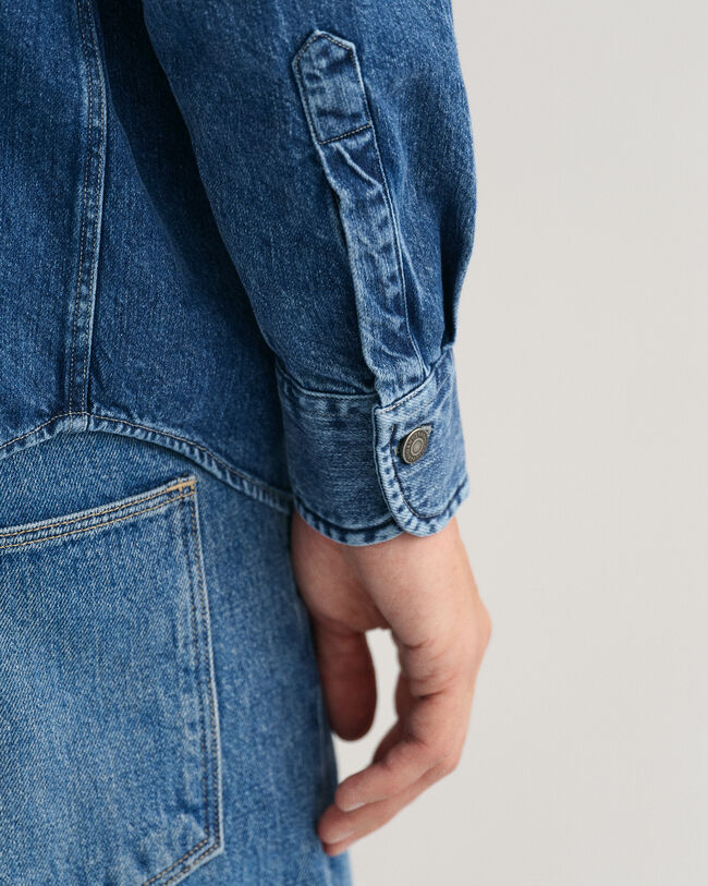 Oversized denim overhemd