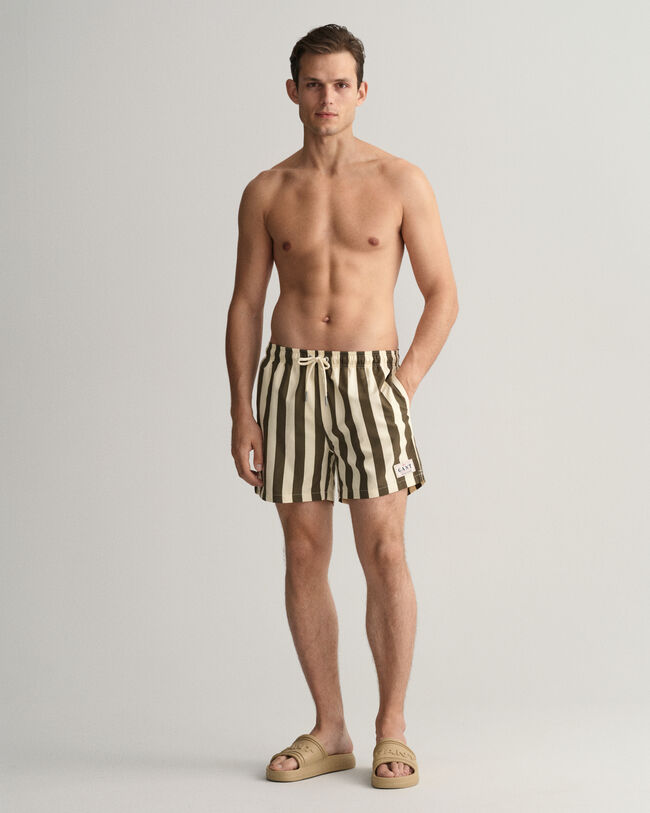 Classic Fit zwemshort met brede streep