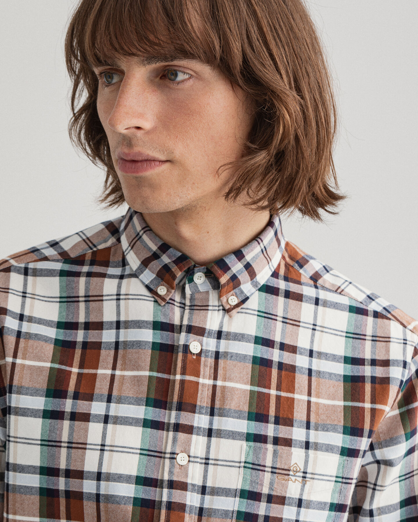 Regular Fit geruit Oxford-overhemd