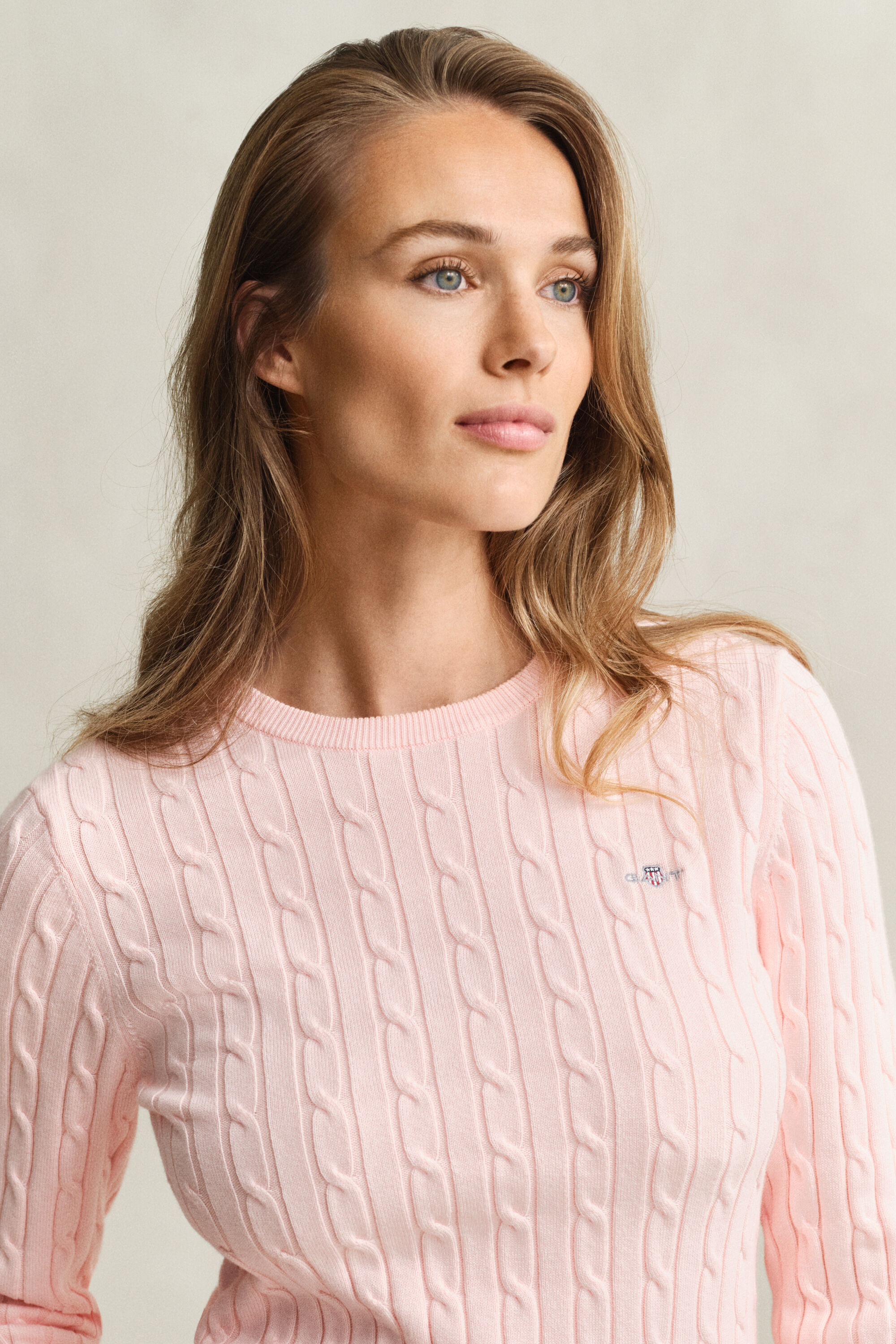 Kabeltrui met ronde hals