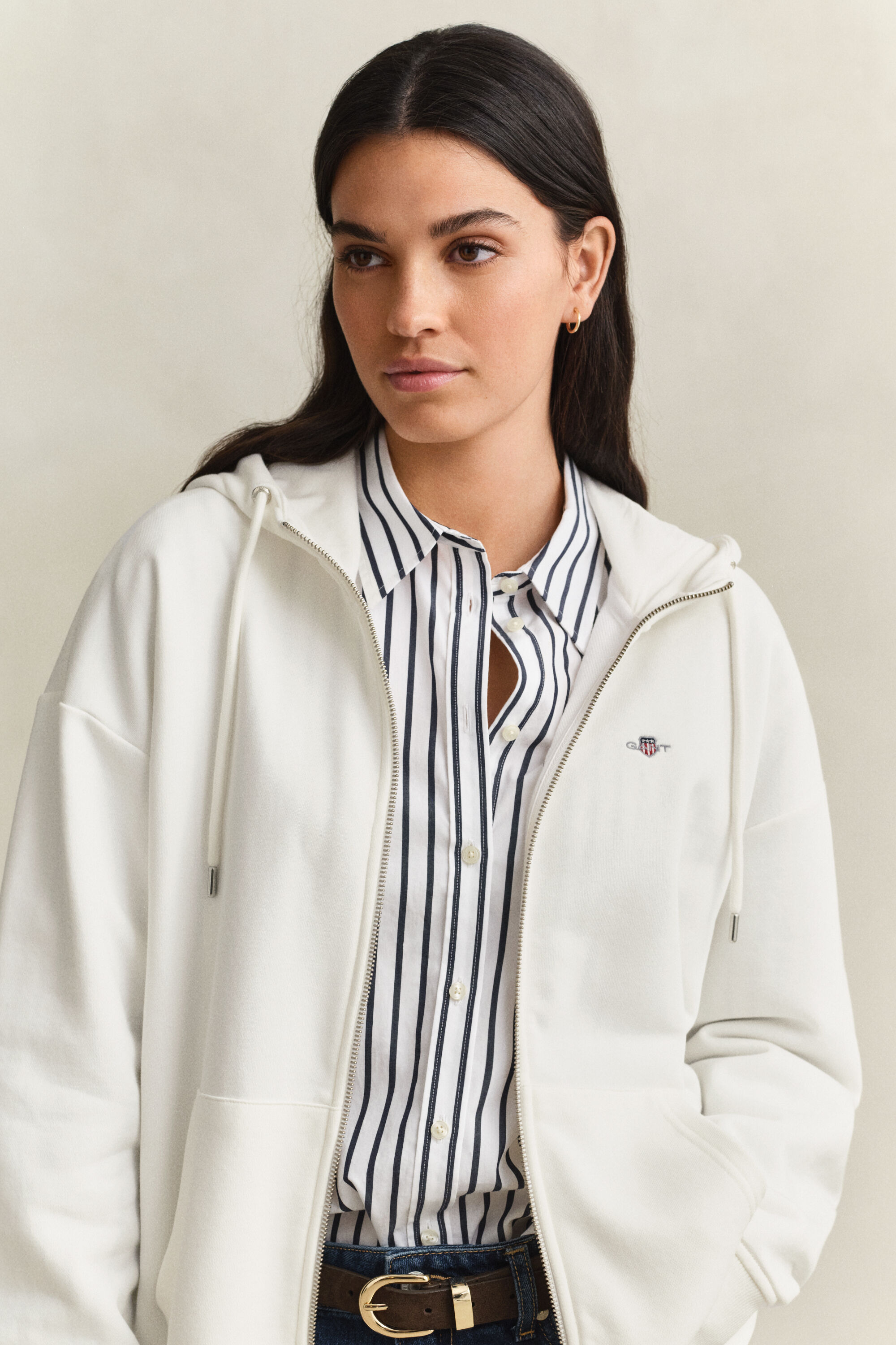 Shield hoodie met ritssluiting