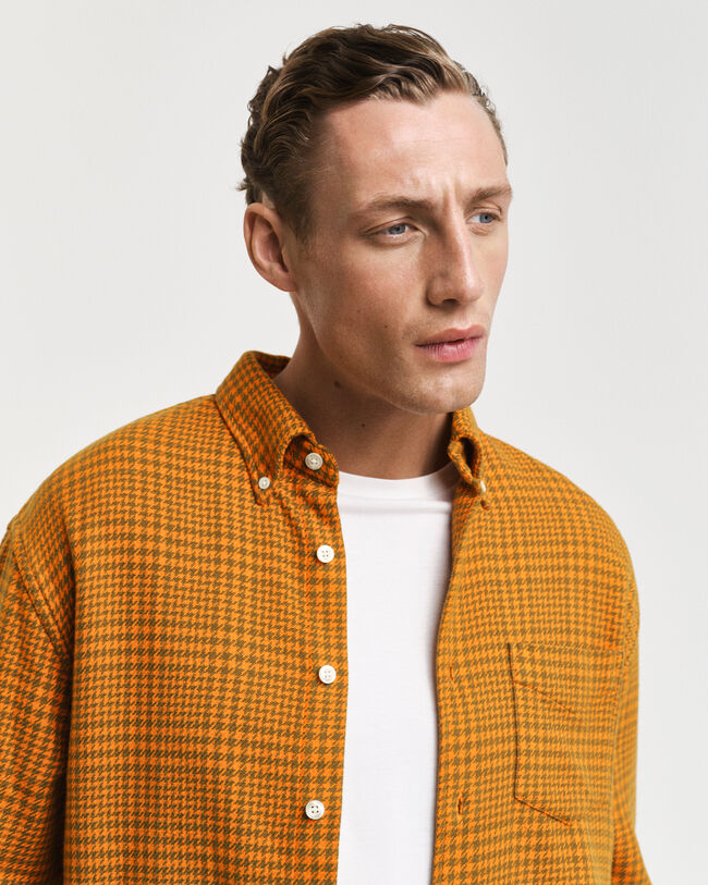 Relaxed Fit overhemd met pied-de-poule