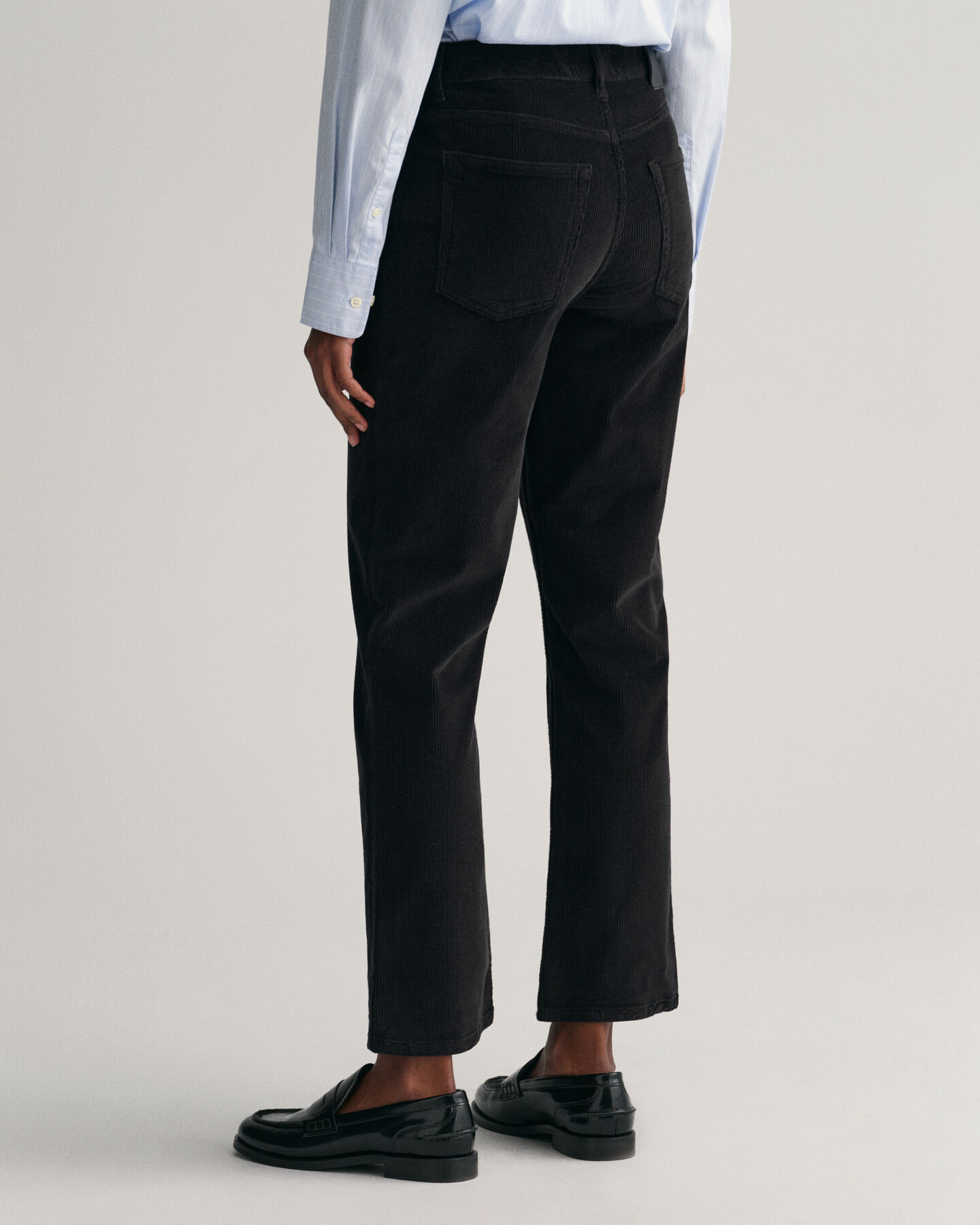 Cropped flare jeans van corduroy