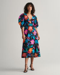 Jurk met bloemenprint en losse mouwen