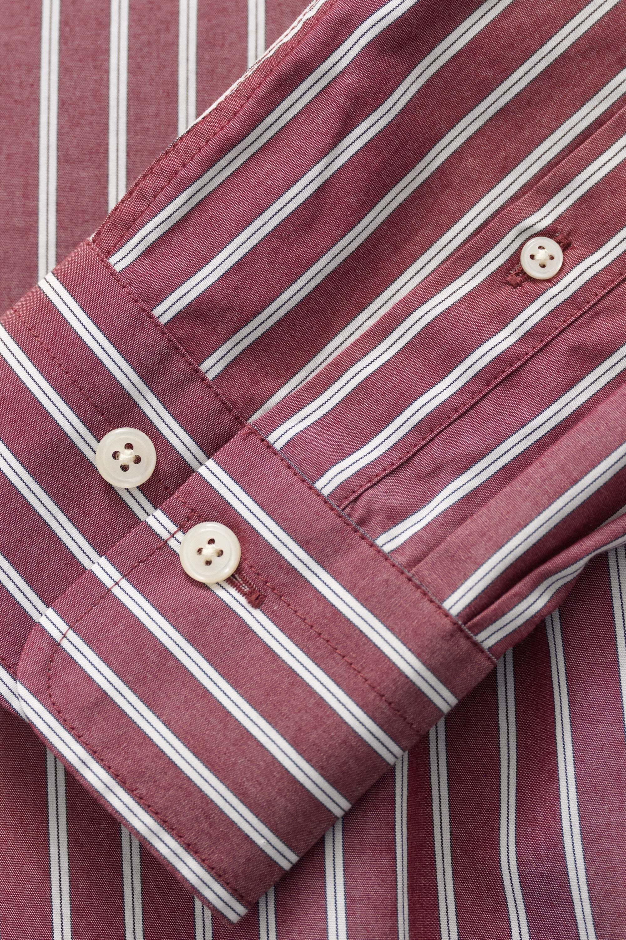 Poplin overhemd met strepen