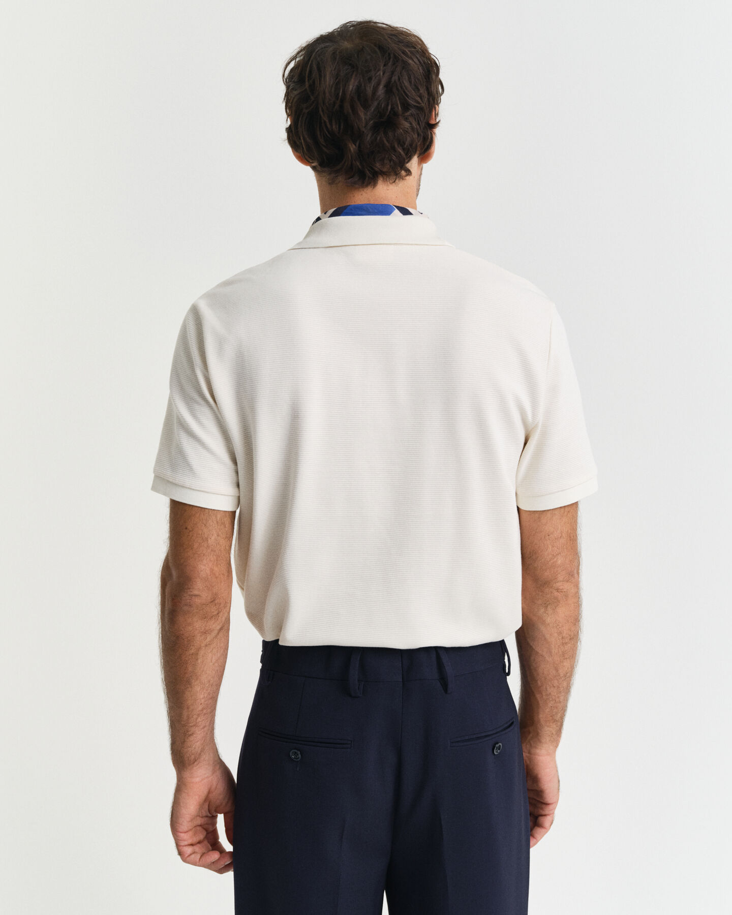 Textured poloshirt