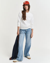 Tonal Shield sweatshirt met ronde hals